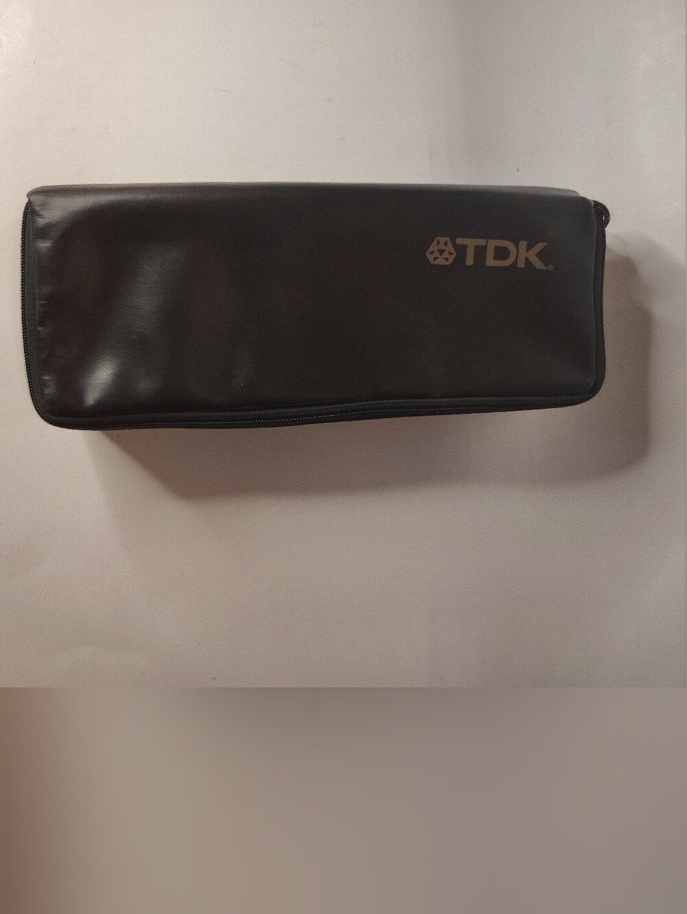 TDK  15 Cassette Faux Leather Carrying Case Black